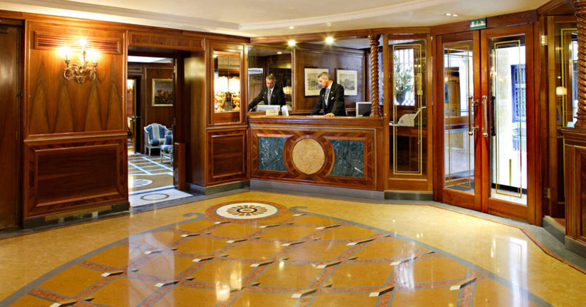 Een foto van het interieur van Hotel Marco Polo Rome