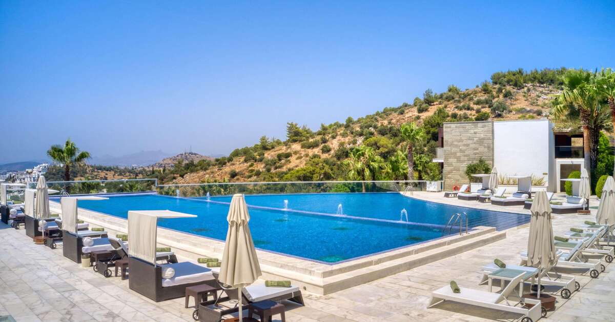 Een foto van het zwembad bij Hillstone Bodrum Hotel & Spa
