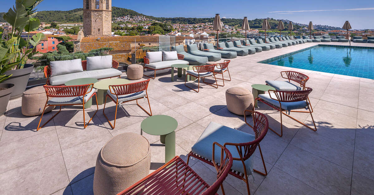 Een foto van het terras bij Hotel Merce