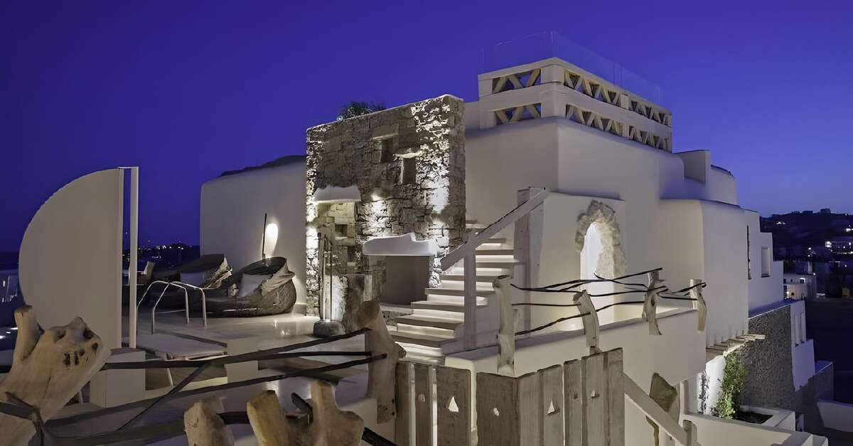 Een foto van de buitenkant van Kove Mykonos - A Myconian Collection Hotel