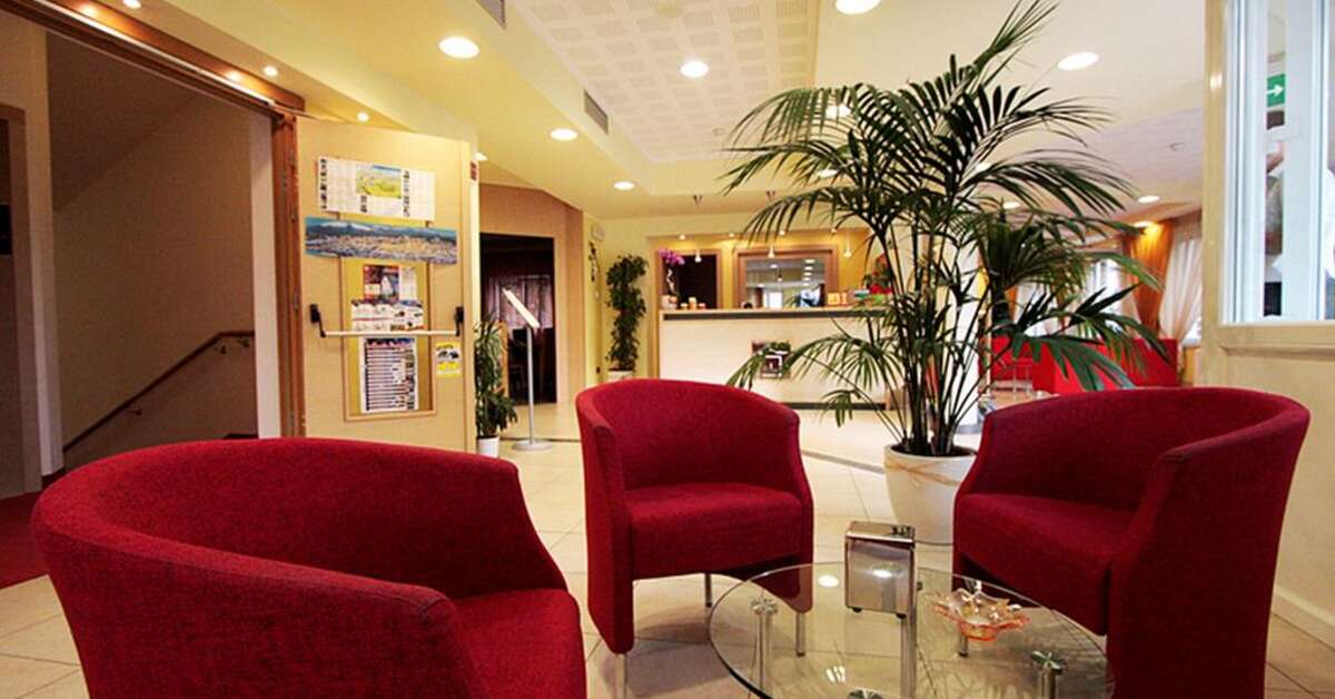 Een foto van het interieur van Bio Hotel Elite