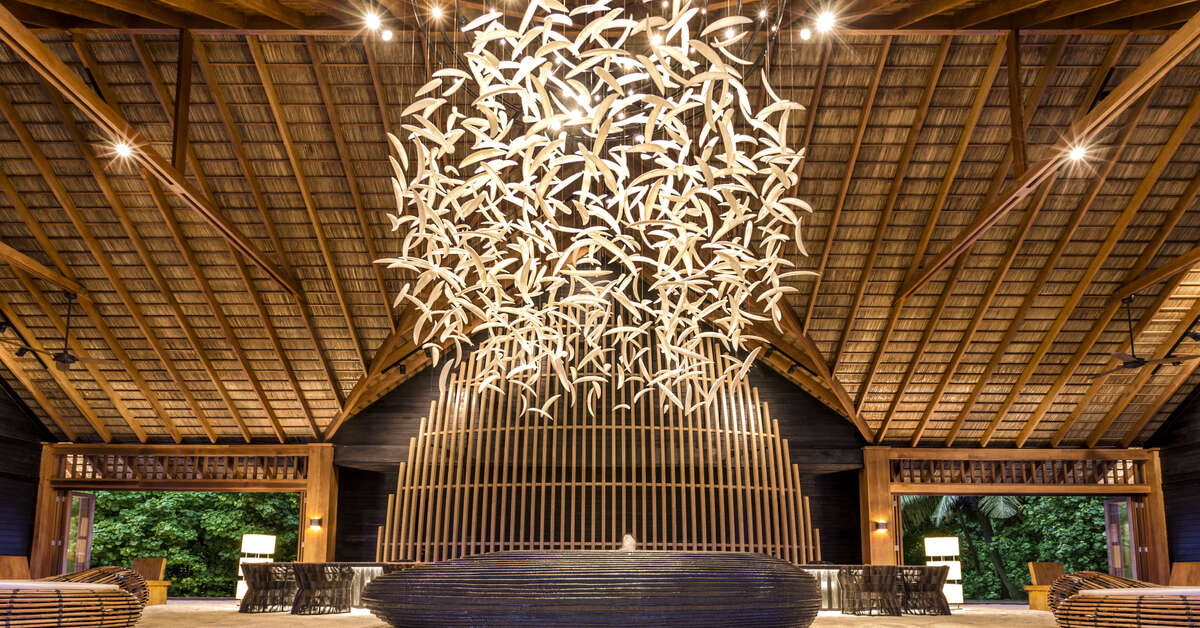 Een foto van het interieur van Hurawalhi Island Resort