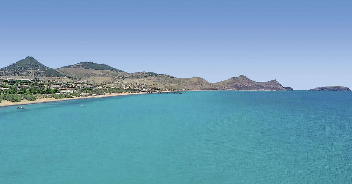 Een foto van het strand bij Vila Baleira Porto Santo Resort
