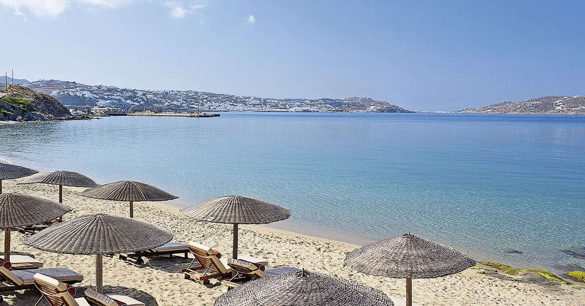 Een foto van het strand bij Mykonos Princess Hotel