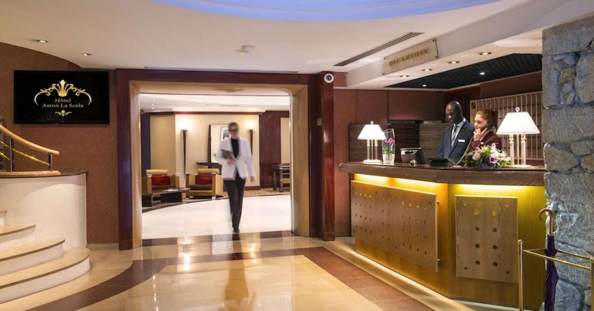 Een foto van het interieur van Hotel Aston la Scala