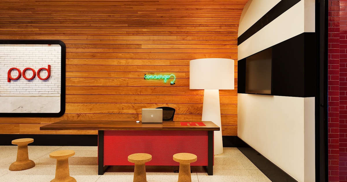 Een foto van het interieur van Pod 39 Hotel