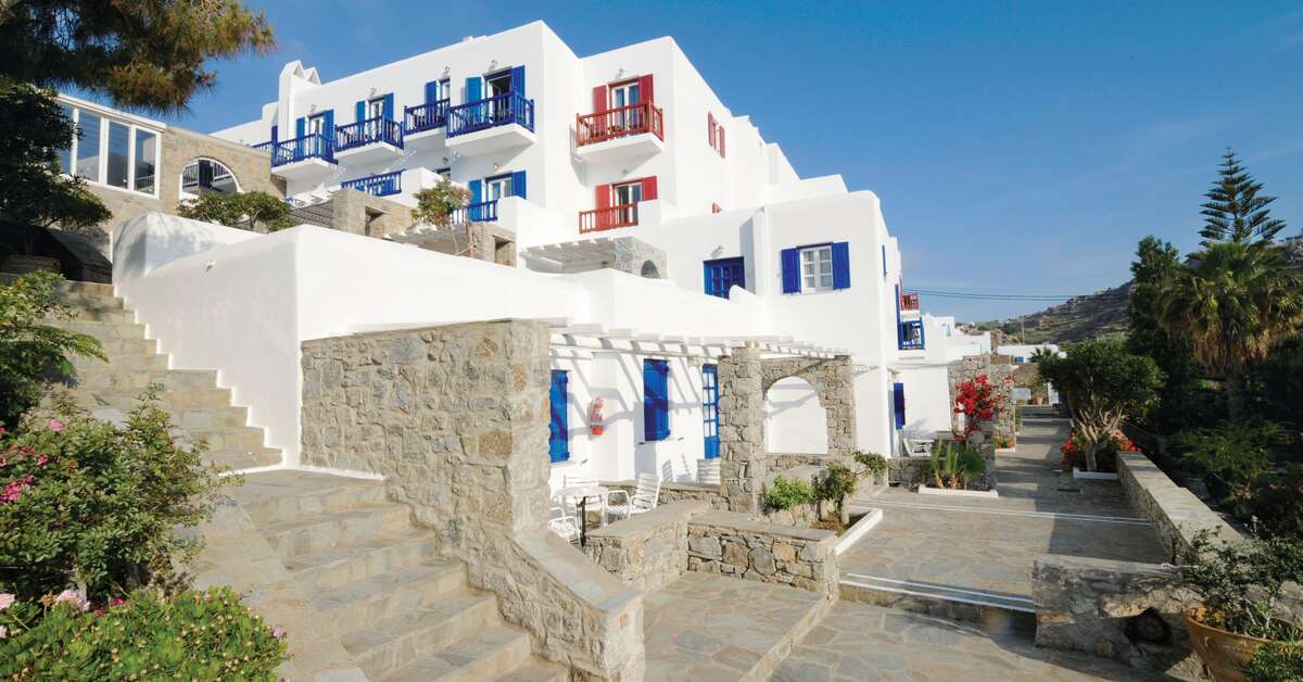 Een foto van de buitenkant van Hotel Kamari Beach