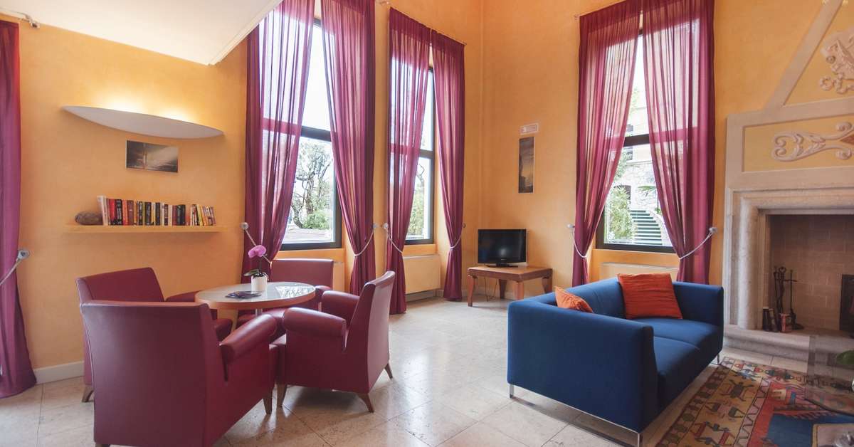 Een foto van het interieur van Hotel Villa Maria