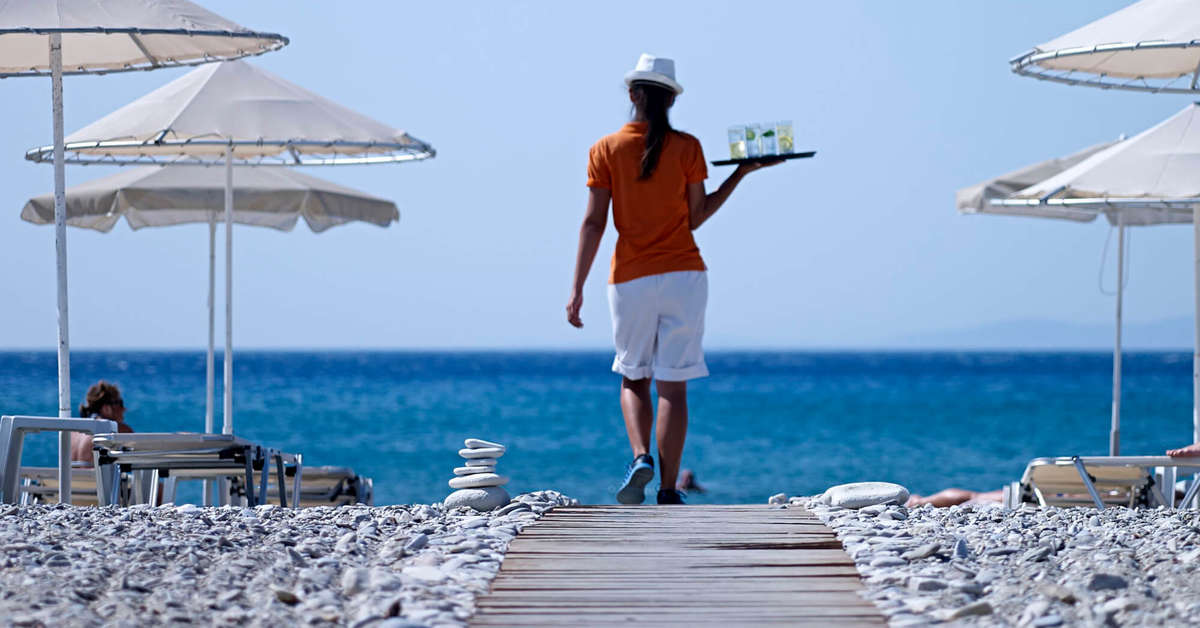 Een foto van het strand bij Fito Aqua Bleu Resort
