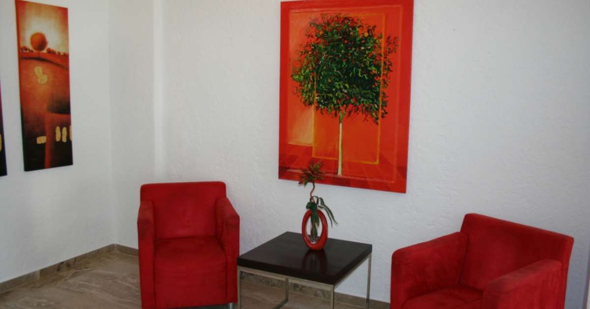 Een foto van het interieur van Porto Belissario