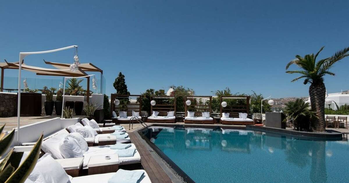 Een foto van het zwembad bij Belvedere Hotel Mykonos