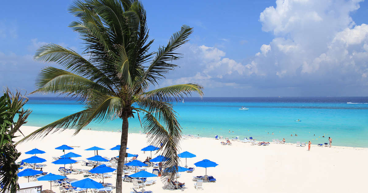 Een foto van het strand bij The Reef Playacar Resort