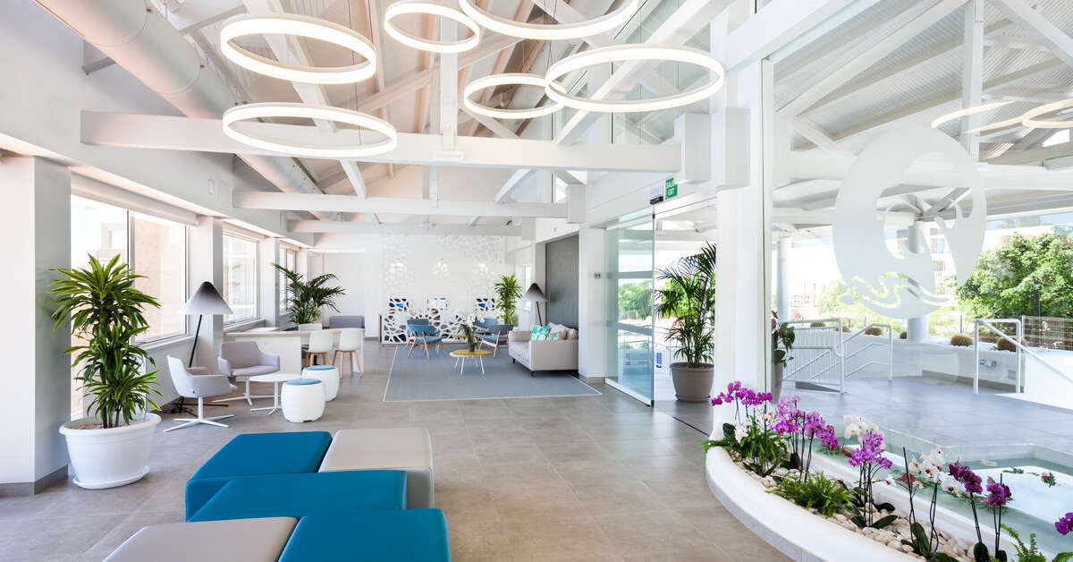 Een foto van het interieur van Tropical Park Appartementen
