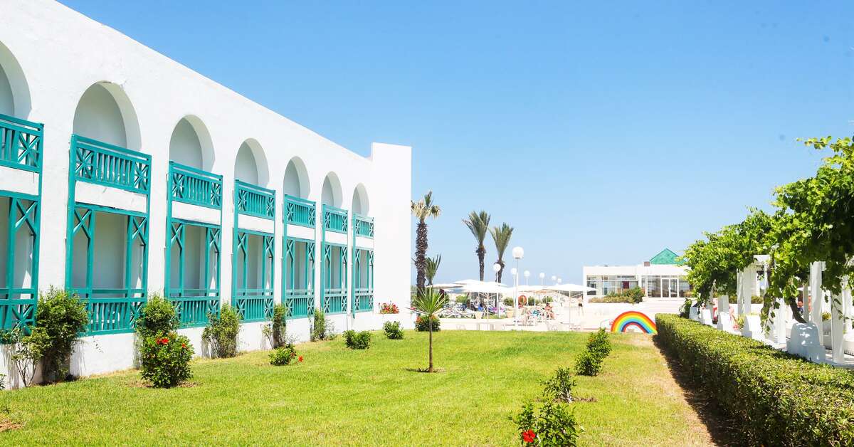 Een foto van het terras bij El Mouradi Cap Mahdia