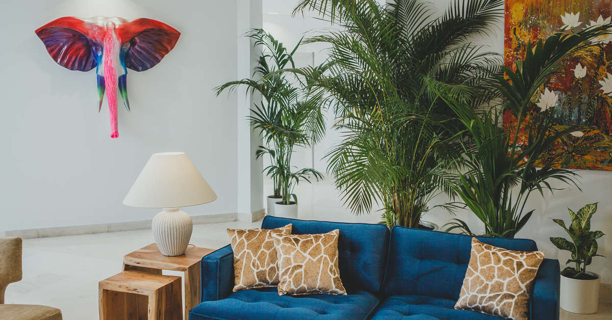 Een foto van het interieur van Hotel Alay