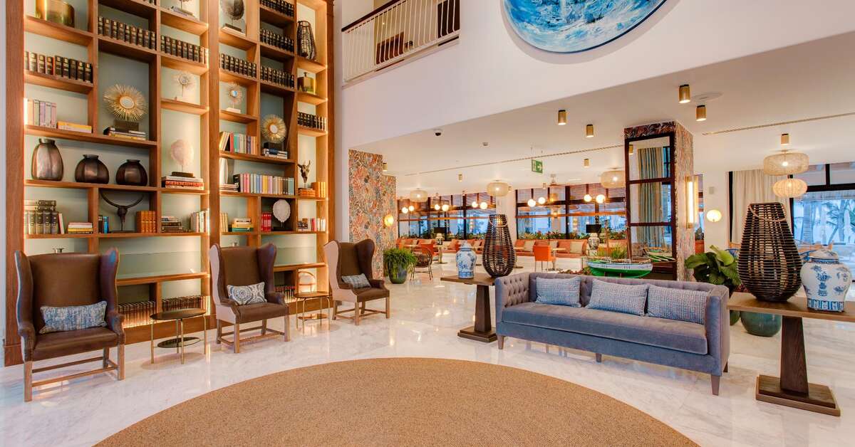 Een foto van het interieur van Hotel Los Fariones
