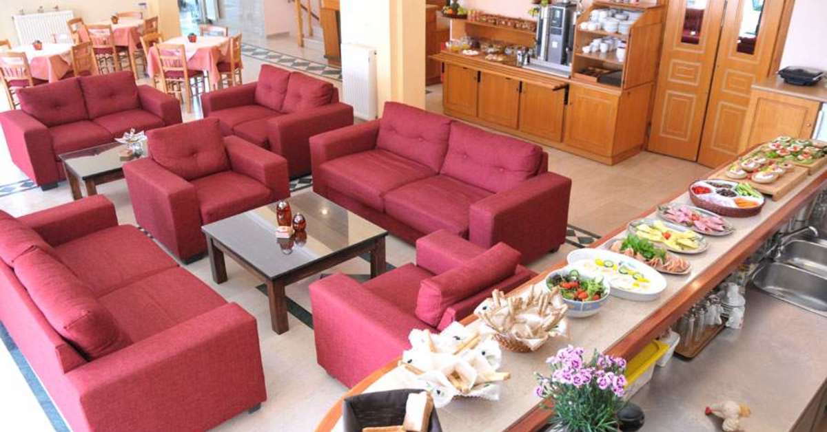 Een foto van het interieur van Hotel Brati Beach