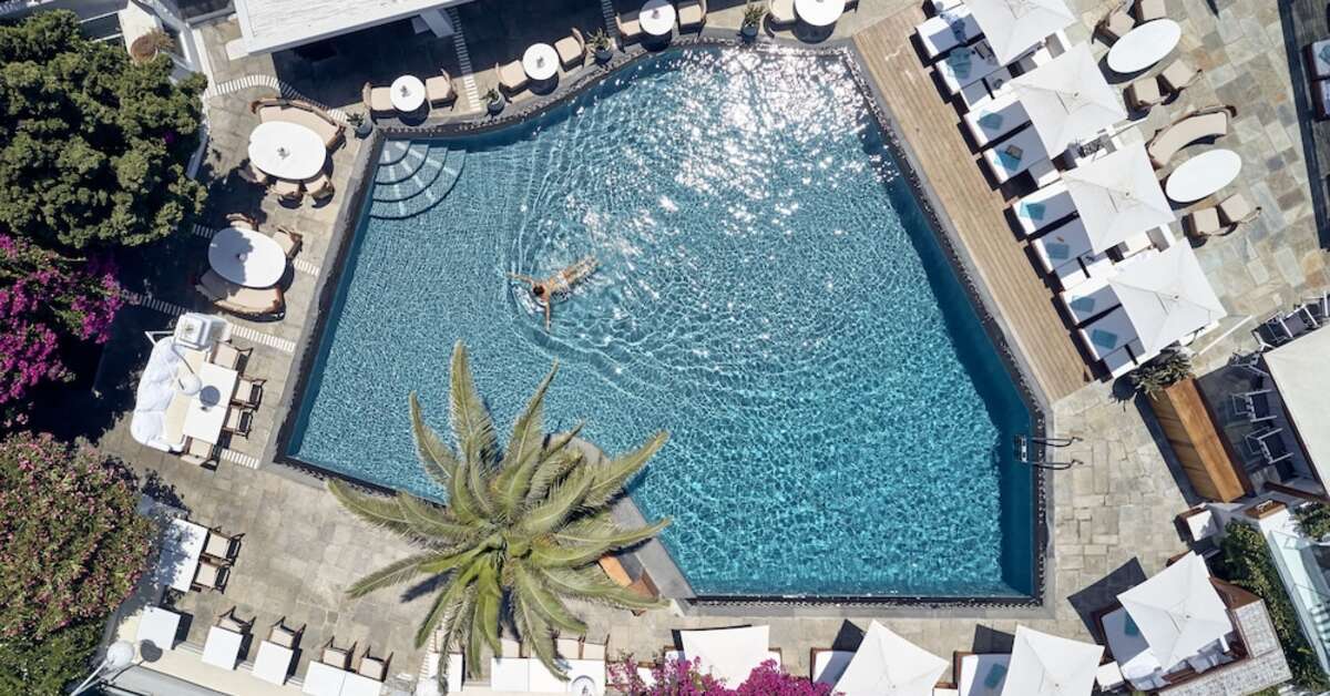 Een foto van het zwembad bij Belvedere Hotel Mykonos