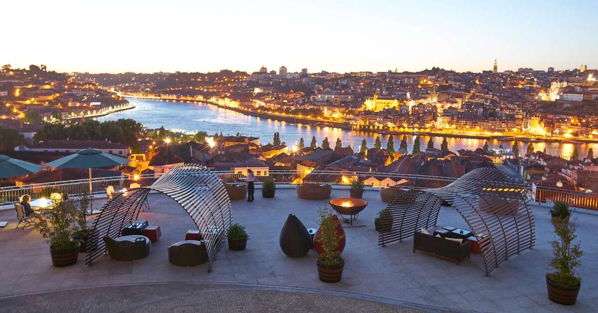 Ein Foto von der Terrasse im The Yeatman Hotel