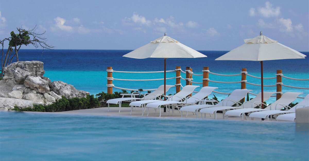 Een foto van het zwembad bij Hotel Grand Park Royal Cancun Caribe