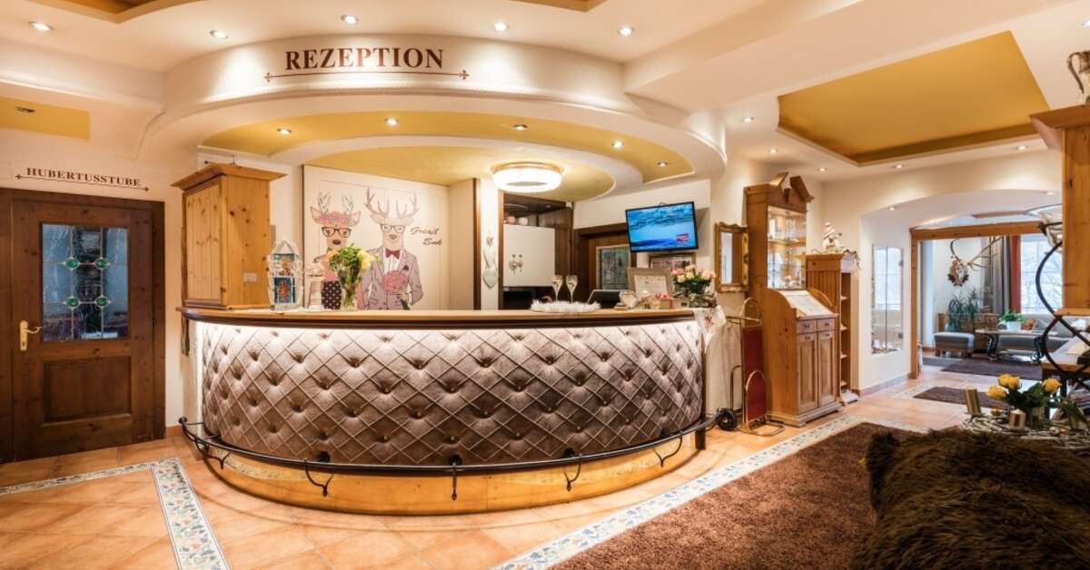 Een foto van het interieur van Hotel Hubertus