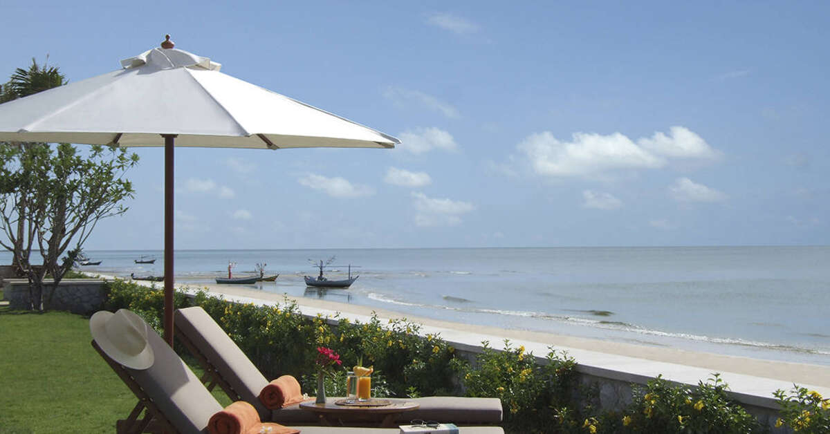 Ein Foto von der Terrasse im InterContinental Hua Hin Resort