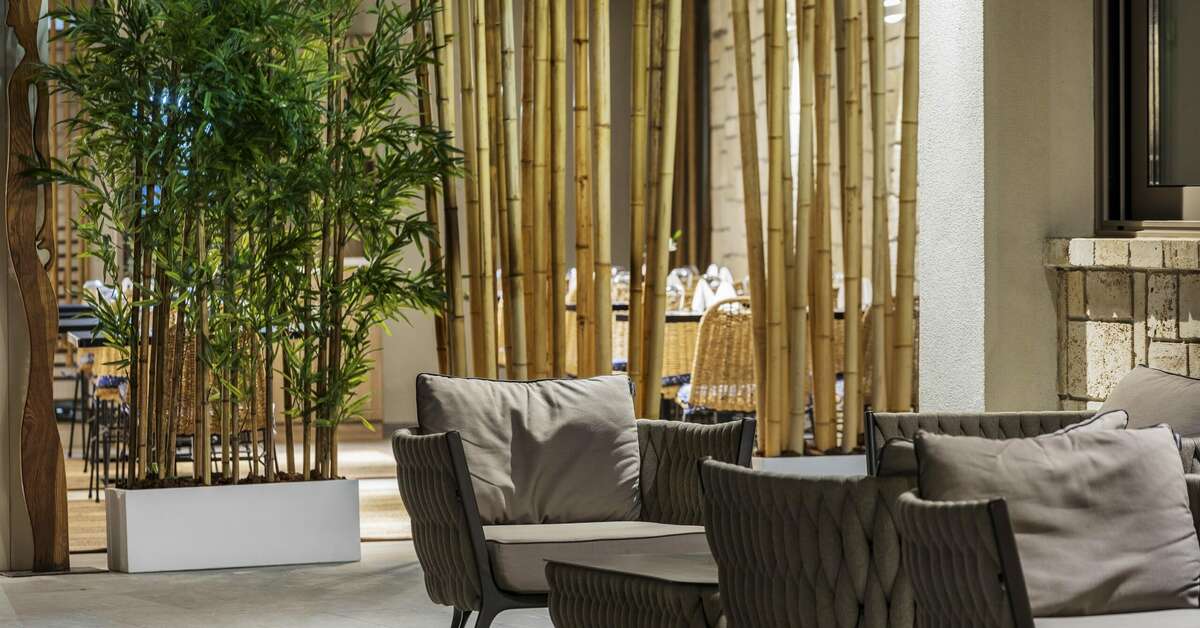Een foto van het interieur van Ammon Zeus Hotel