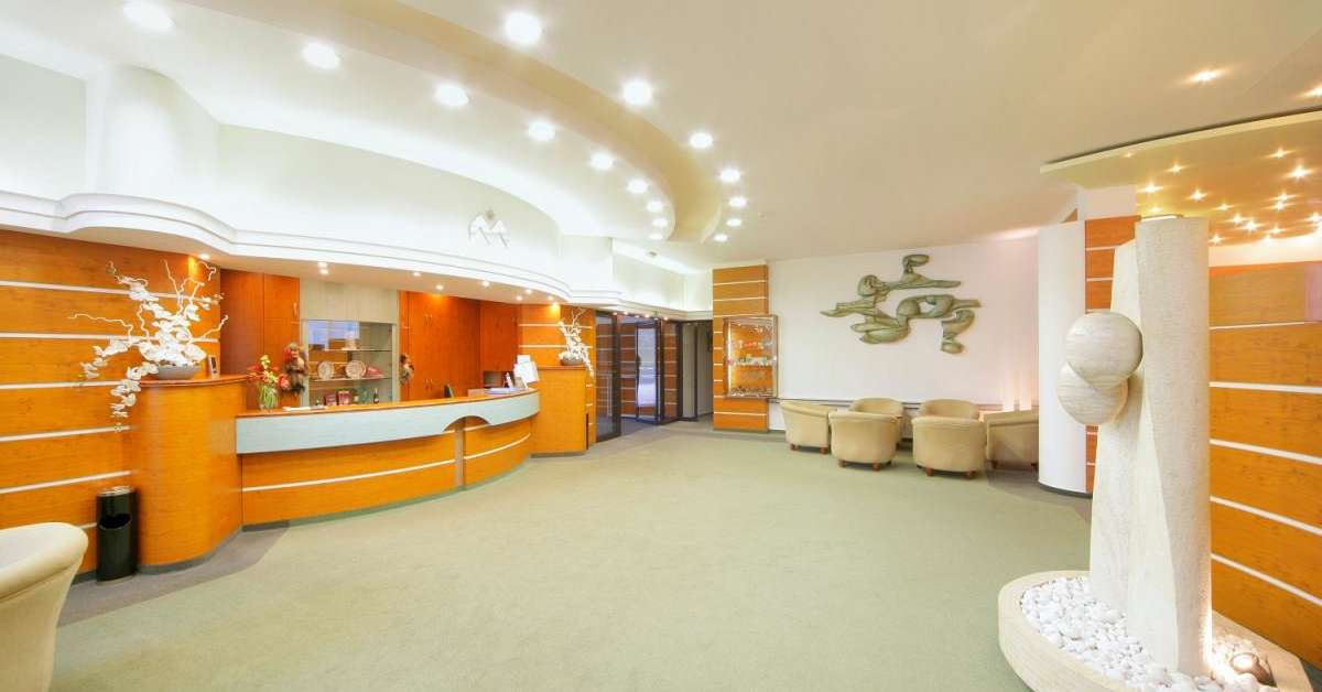 Een foto van het interieur van Hotel Montana