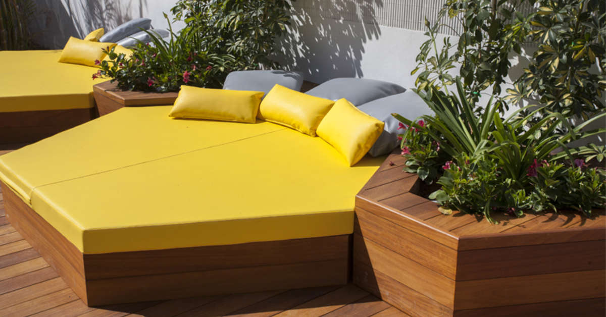 Een foto van het terras bij Vanilla Garden