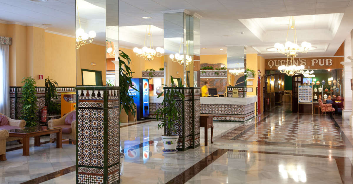 Een foto van het interieur van Hotel Playalinda