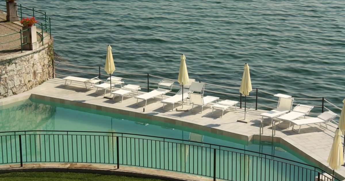 Een foto van het zwembad bij Appartementen Antico Verbano