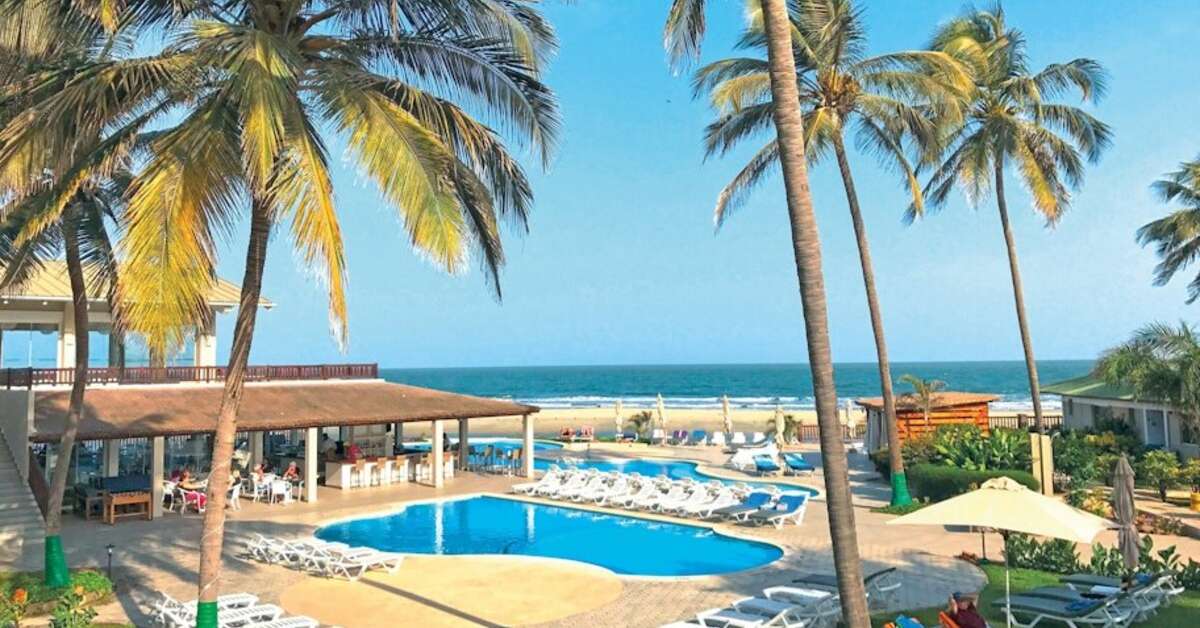 Een foto van een overzicht van Sunset Beach