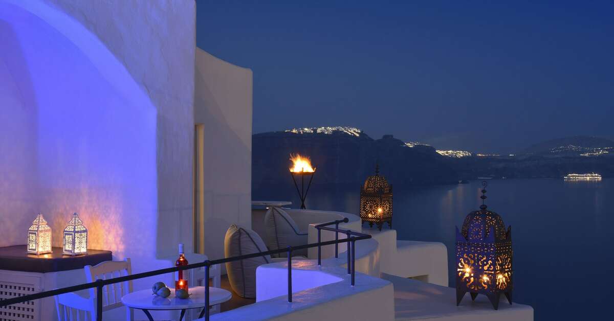 Een foto van het terras bij Ducato di Oia