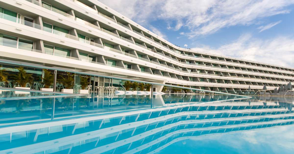 Een foto van het zwembad bij Santa Monica Suites Hotel