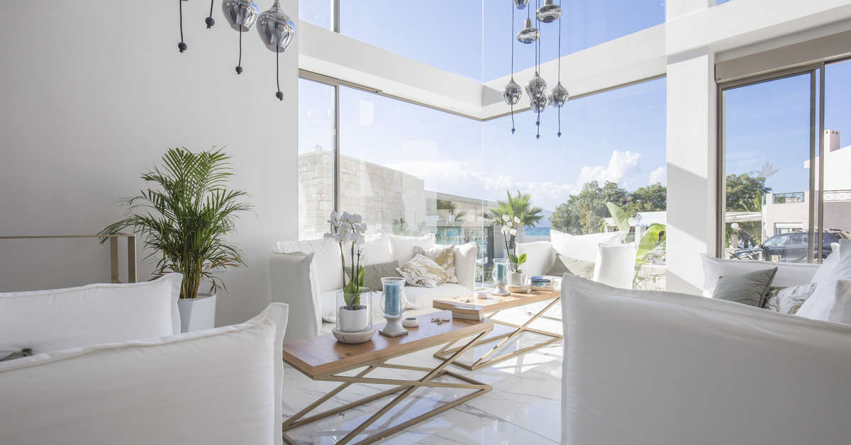 Een foto van het interieur van Aloe Boutique & Suites
