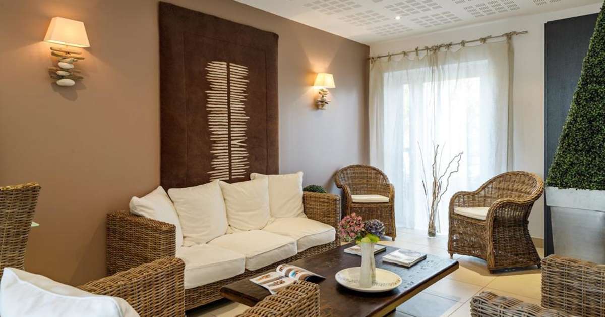 Een foto van het interieur van Les Hauts de la Houle
