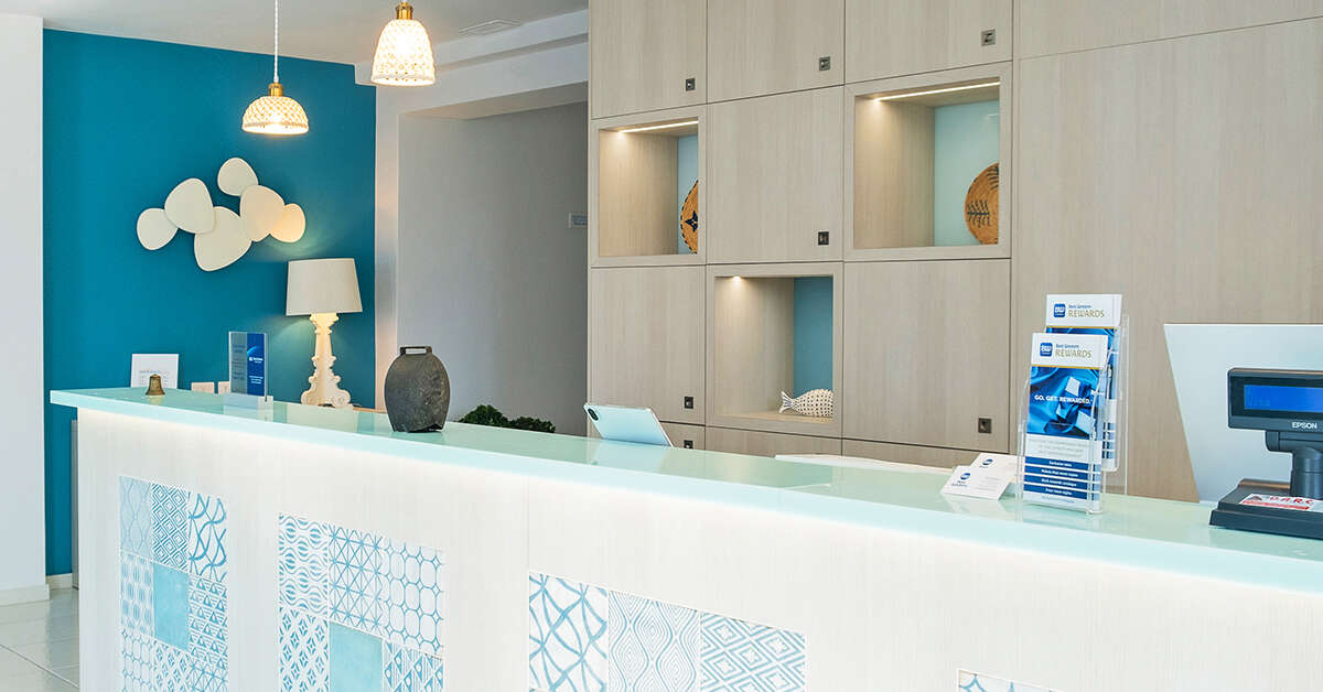 Een foto van het interieur van Hotel Blumarea