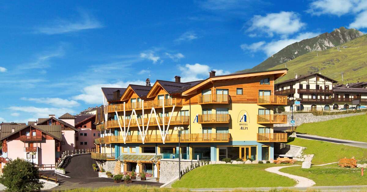Een foto van een overzicht van Hotel Delle Alpi