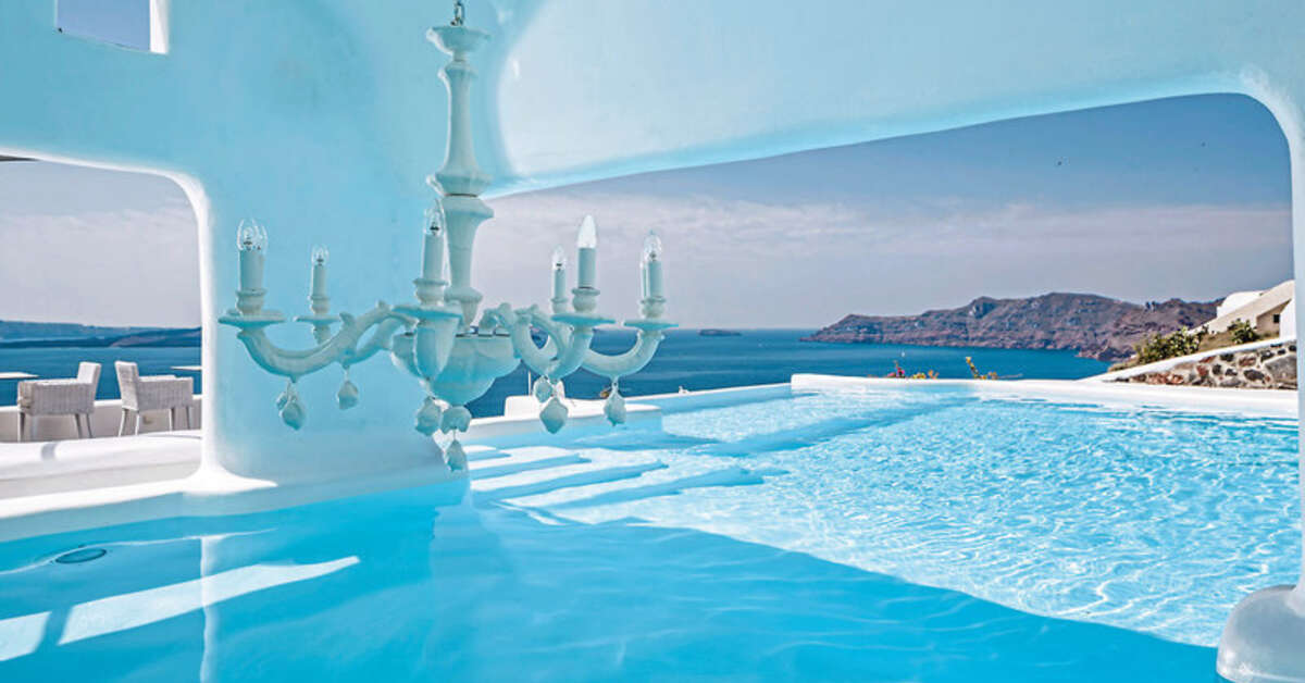 Een foto van het zwembad bij Canaves Oia Boutique Hotel