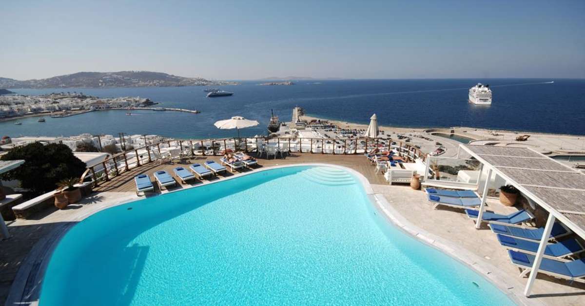 Een foto van het zwembad bij Mykonos View