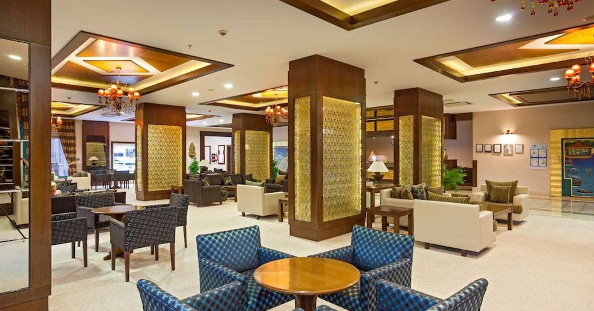 Een foto van het interieur van Hotel Dosi