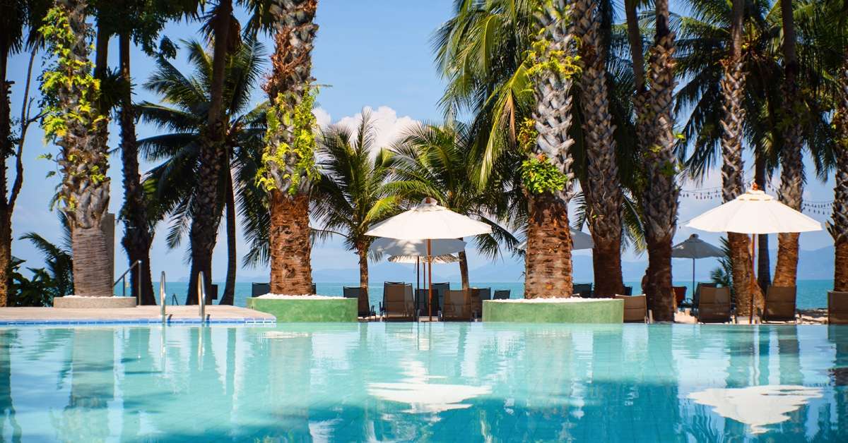 Een foto van het zwembad bij Paradise Beach Resort