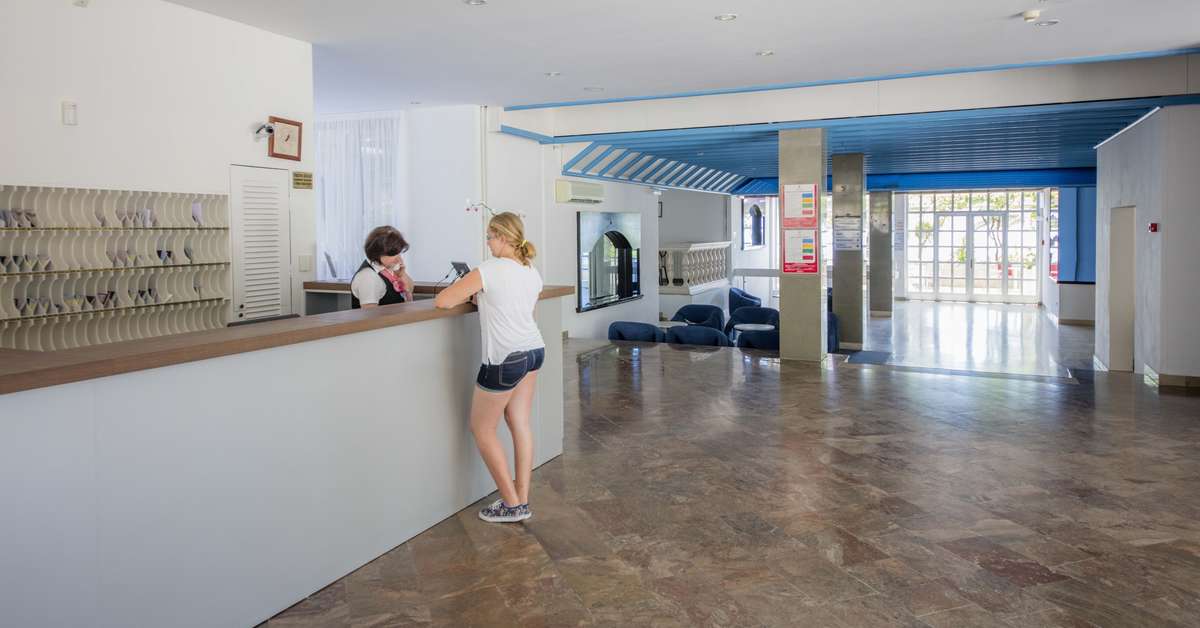 Een foto van het interieur van Hotel Orsan
