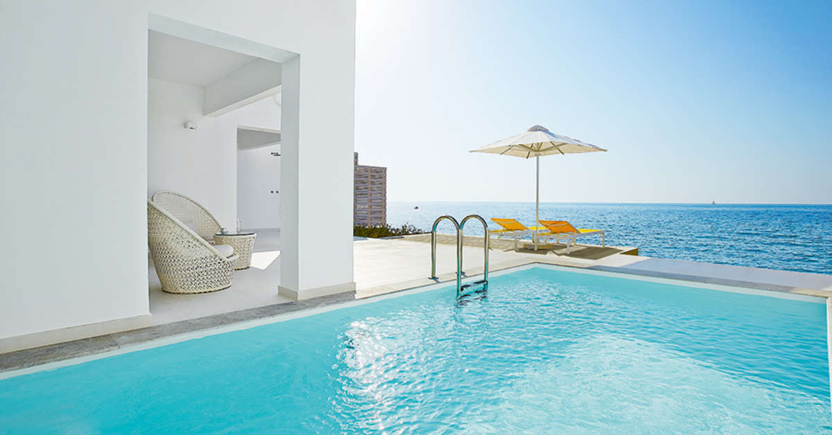 Een foto van het zwembad bij Grecotel Lux Me White Palace