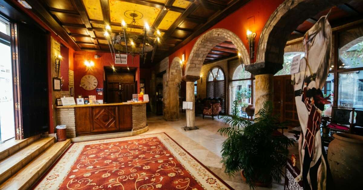 Een foto van het interieur van Hacienda Posada De Vallina