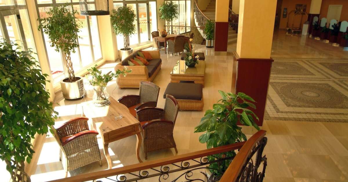Een foto van het interieur van Ohtels La Hacienda