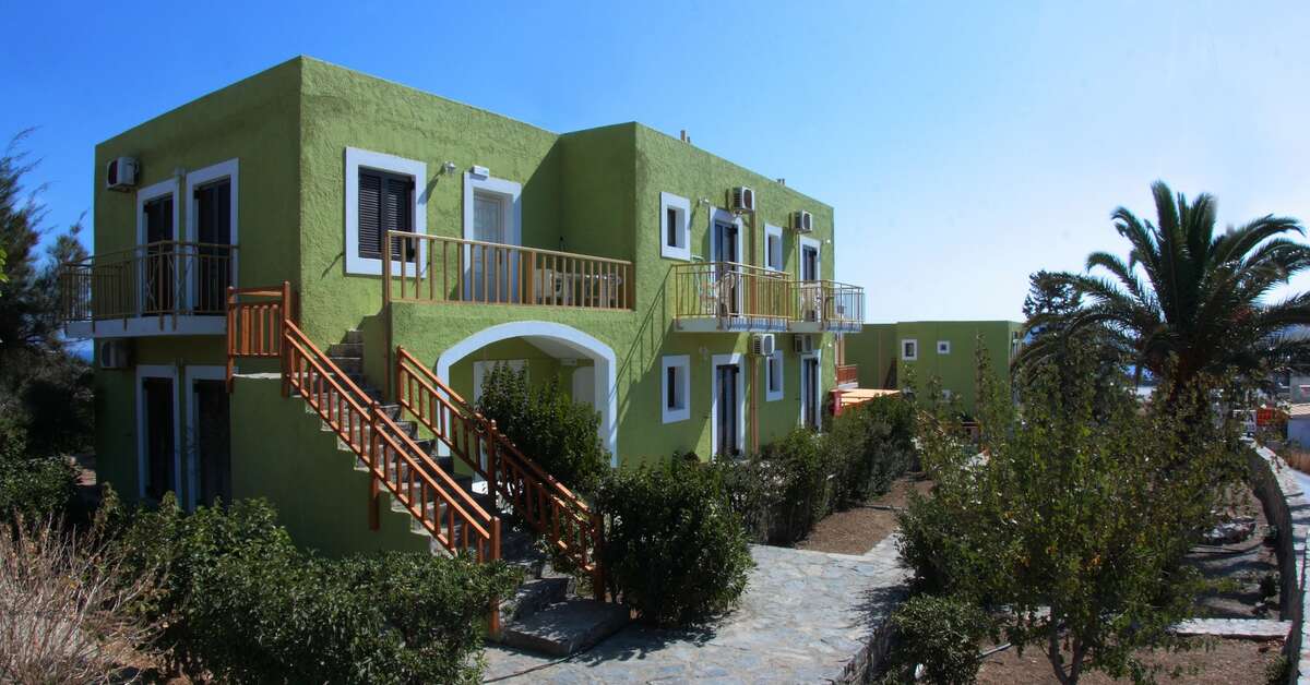 Ein Foto von der Außenansicht des Perla Apartments