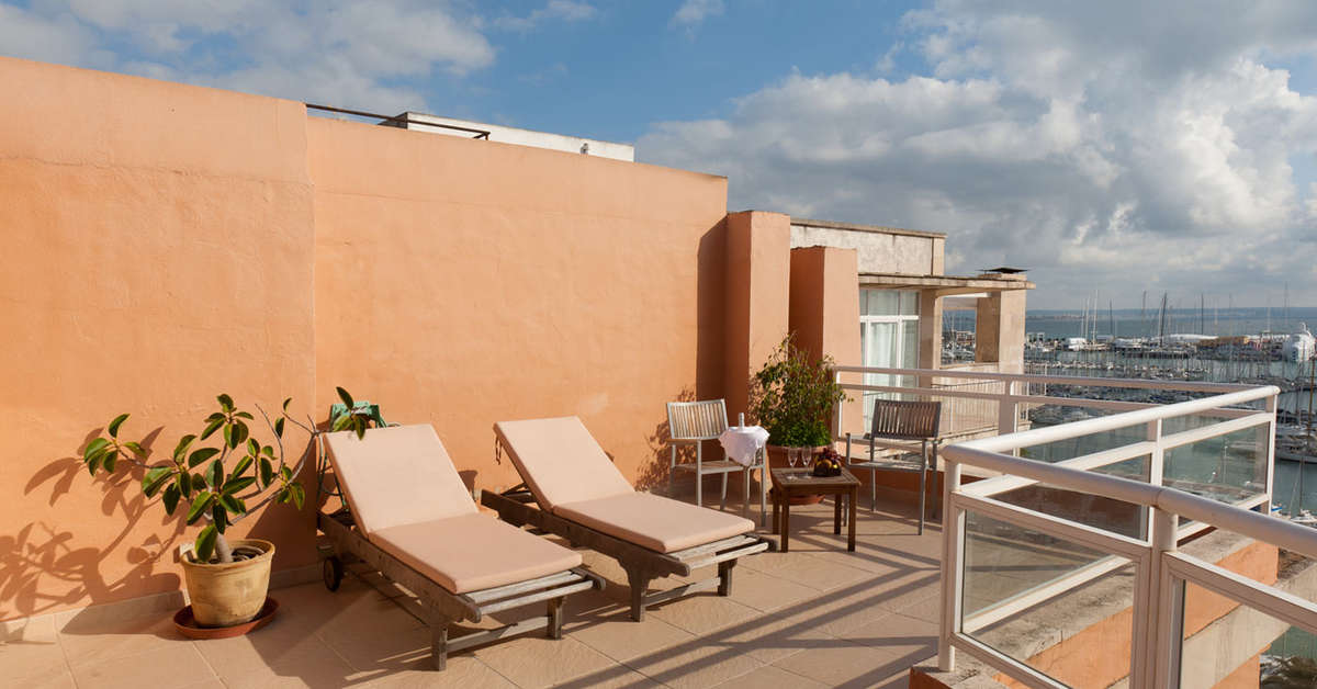 Ein Foto von der Terrasse im Hotel Mirador