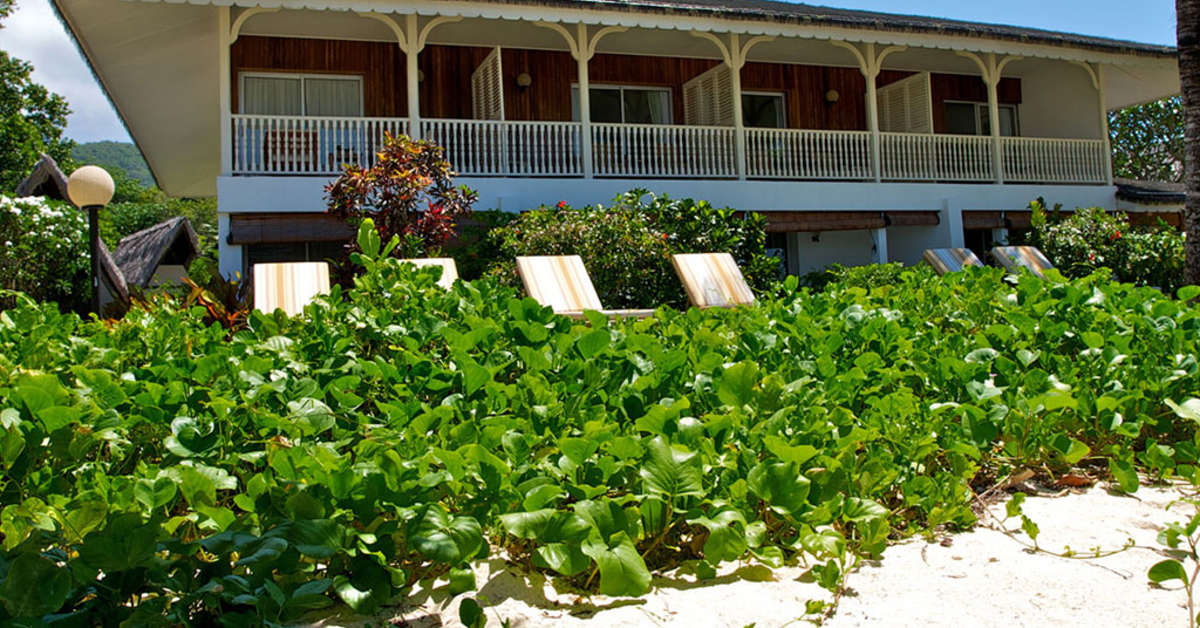 Een foto van de buitenkant van La Digue Island Lodge