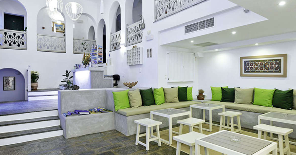 Een foto van het interieur van Hotel Kalypso